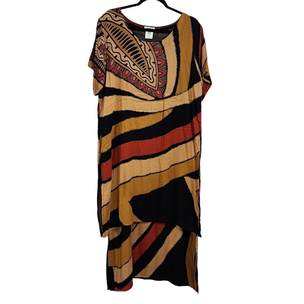 Coyote Los Cobos maxi dress multicolor vintage Lagonlook layered XL